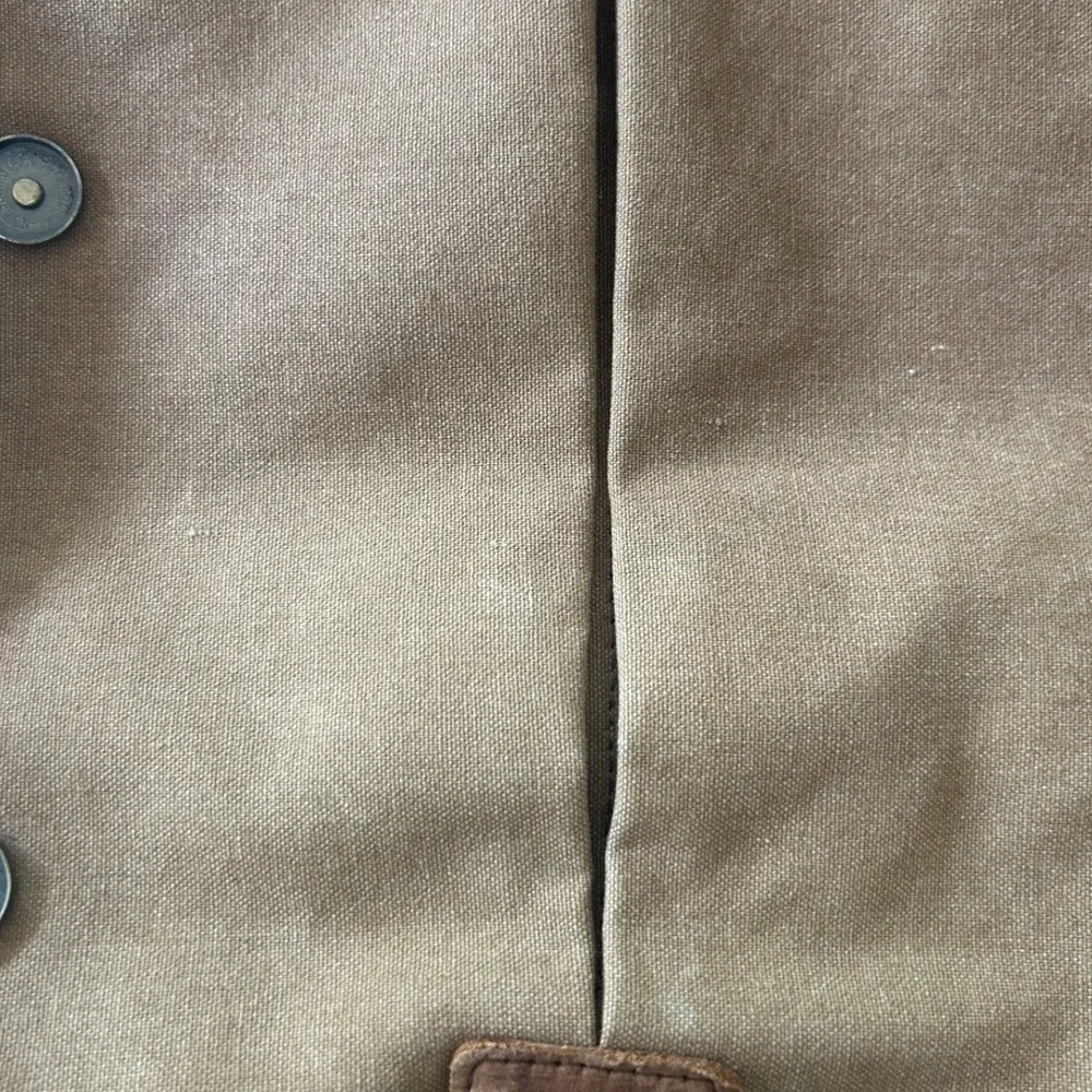 Tiding Messenger Bag Large Khaki Brown Waxed Canvas Leather Satchel Gorpcore